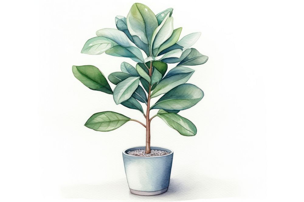 Plant leaf tree white background. AI generated Image by rawpixel.