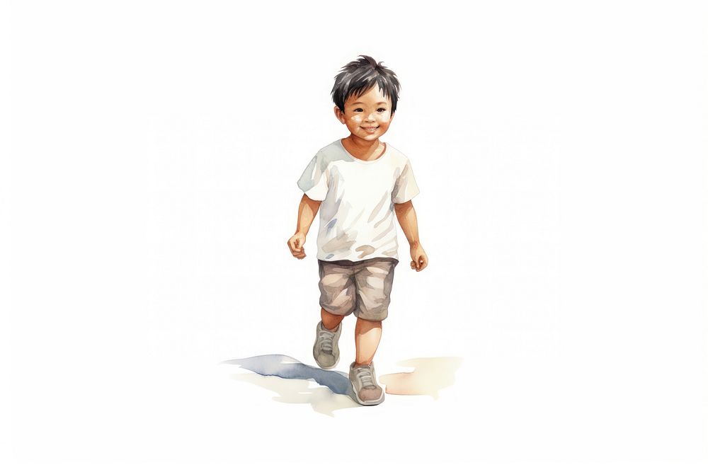 Footwear portrait shorts child. AI generated Image by rawpixel.