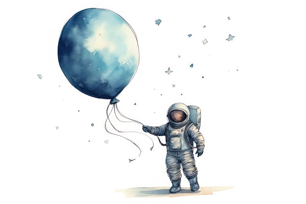 Balloon space astronaut photography. 