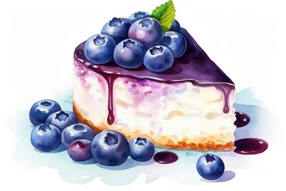 Blueberry cheesecake dessert fruit. 