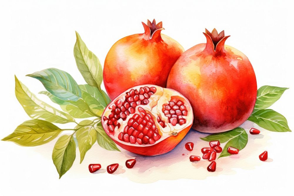 Fruit pomegranate plant food. AI generated Image by rawpixel.