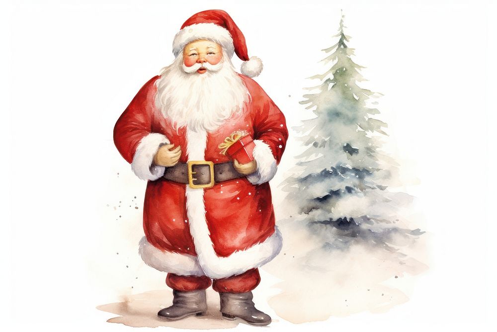 Christmas white background celebration santa claus. AI generated Image by rawpixel.