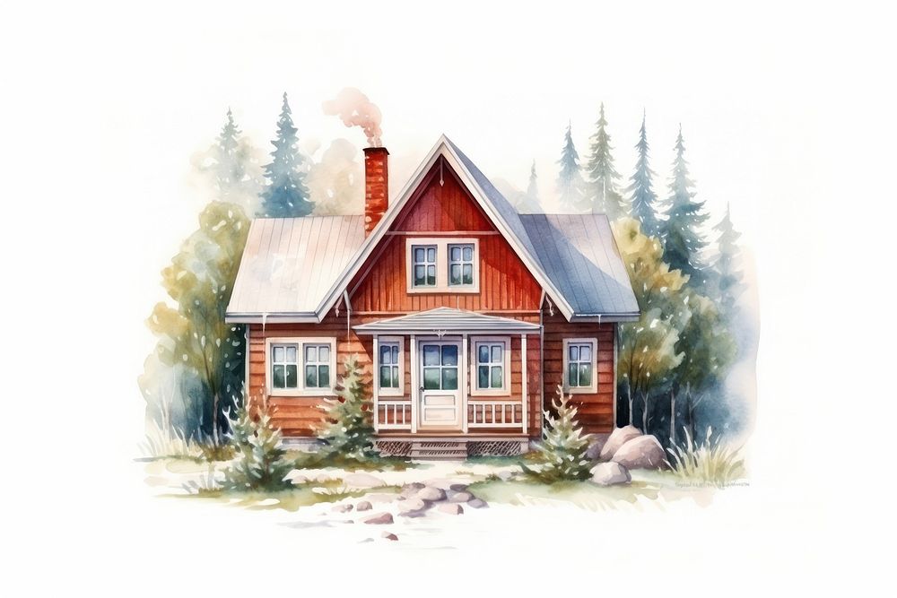 Cottage architecture building house. AI generated Image by rawpixel.