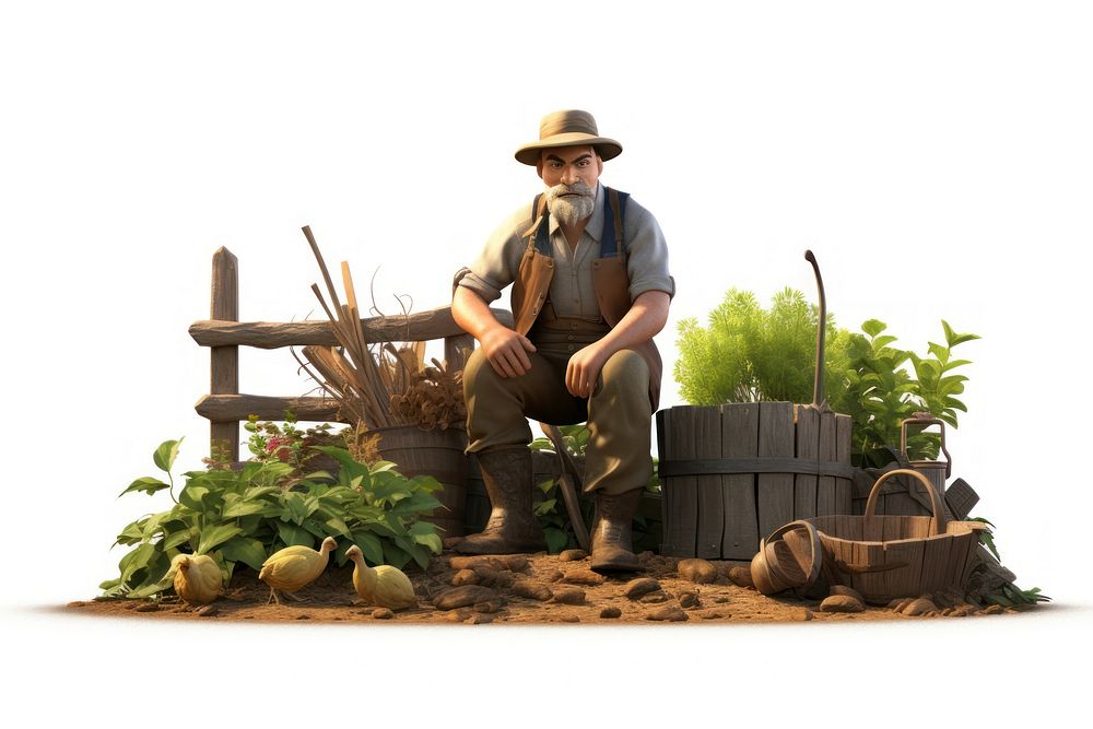 Agriculture gardening outdoors farmer. AI generated Image by rawpixel.