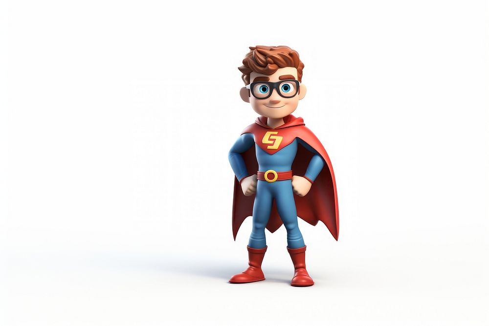 Cartoon superhero toy creativity. AI generated Image by rawpixel.