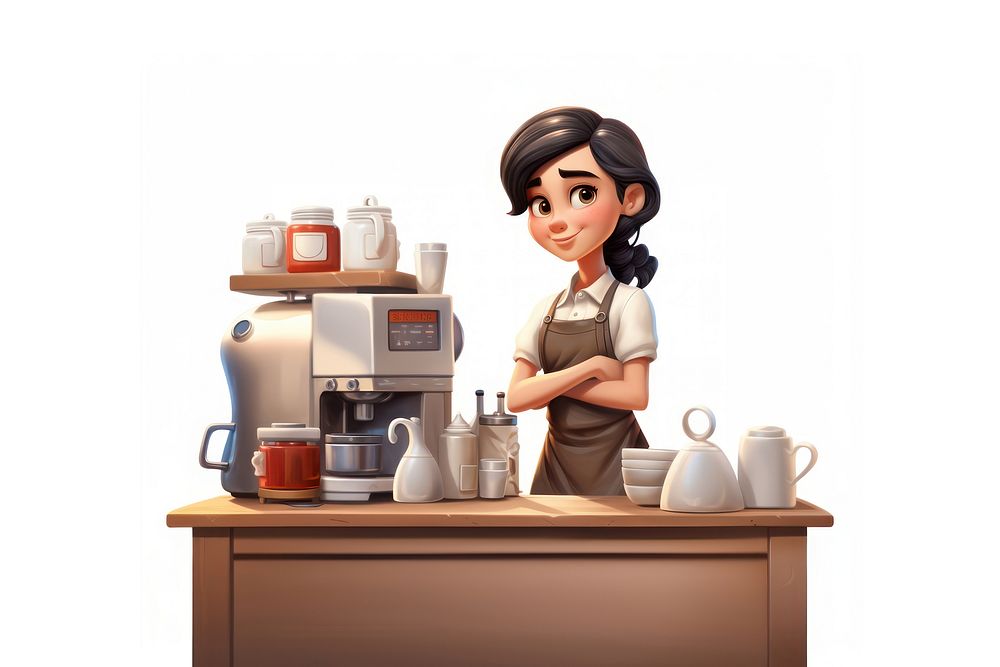 Coffee cartoon adult cafe. AI generated Image by rawpixel.