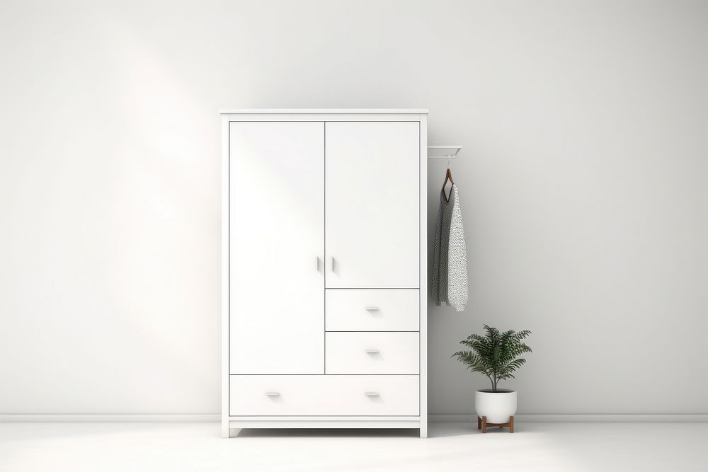 Furniture wardrobe white architecture. AI generated Image by rawpixel.