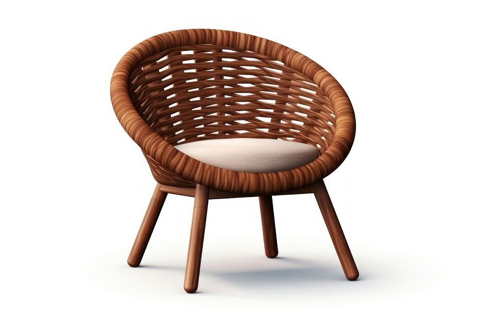 Furniture chair armchair wicker. AI generated Image by rawpixel.