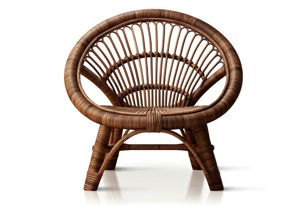Furniture chair armchair wicker. AI generated Image by rawpixel.
