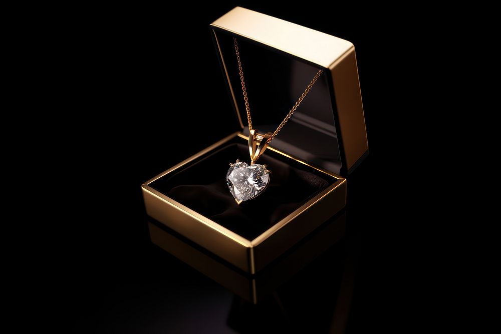 Diamond necklace gemstone jewelry. AI generated Image by rawpixel.