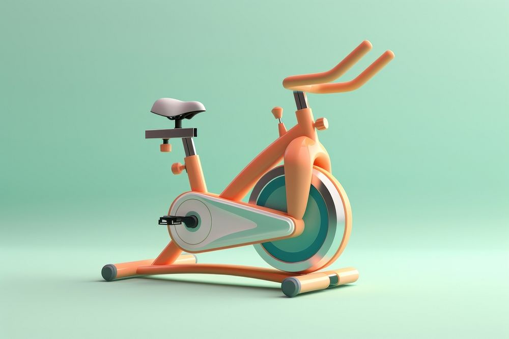 Gym bicycle sports exercising. AI generated Image by rawpixel.