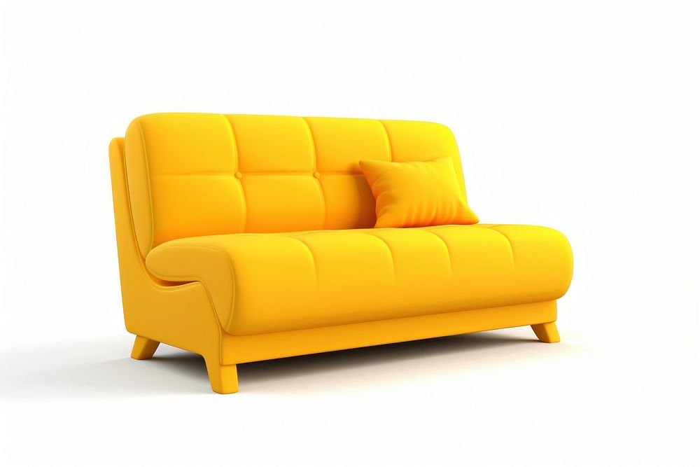 Furniture armchair yellow sofa. AI generated Image by rawpixel.