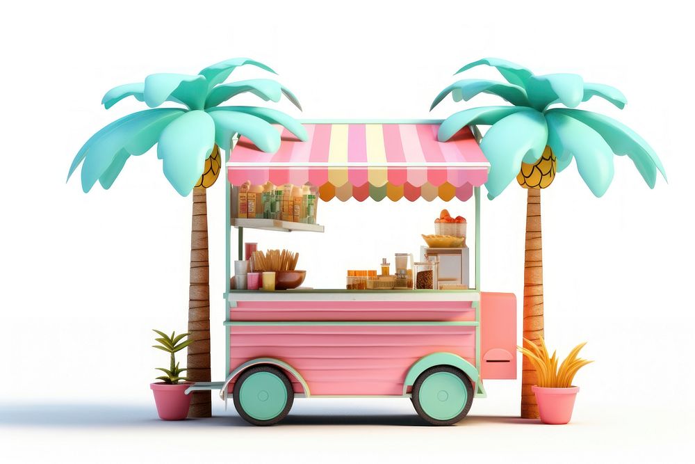 Food vehicle kiosk plant. AI generated Image by rawpixel.