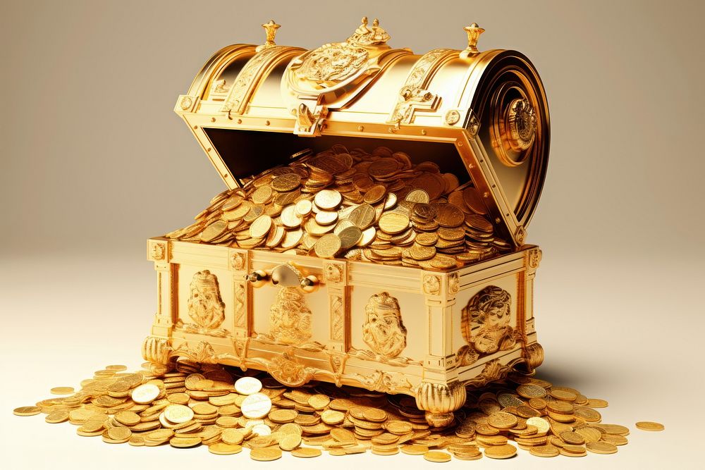 Gold treasure architecture investment. AI generated Image by rawpixel.