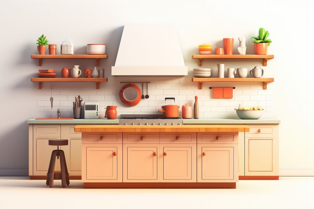 Furniture kitchen cabinet house. AI generated Image by rawpixel.