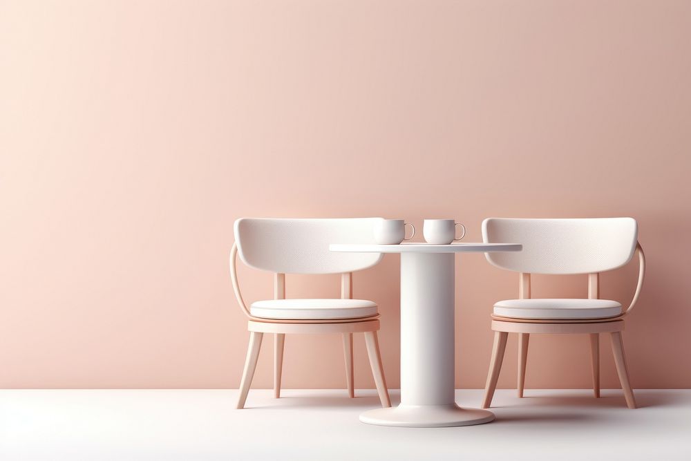 Chair table furniture cafe. AI generated Image by rawpixel.