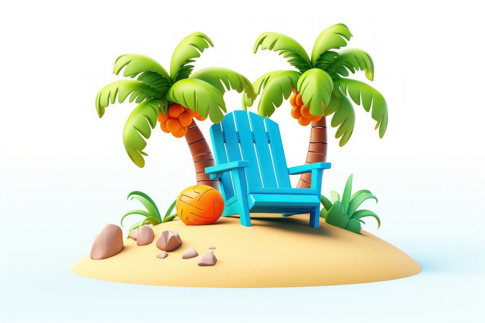 Summer furniture outdoors cartoon. AI generated Image by rawpixel.