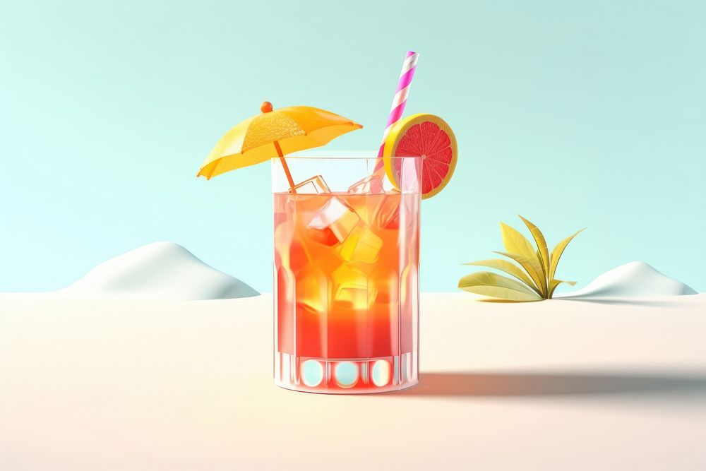 Drink cocktail summer juice. AI generated Image by rawpixel.