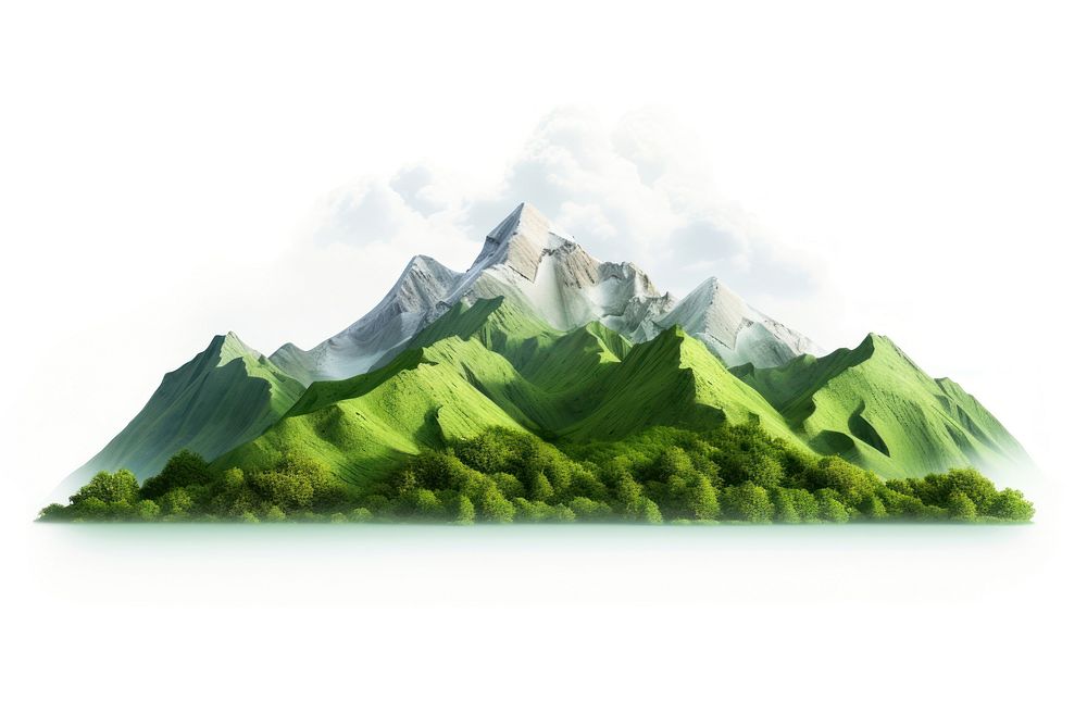 Mountain green landscape panoramic. AI generated Image by rawpixel.