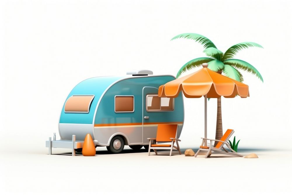 Van outdoors vacation vehicle. AI generated Image by rawpixel.