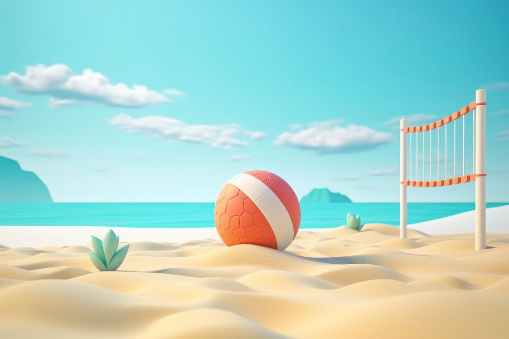 Summer ball volleyball outdoors. AI generated Image by rawpixel.