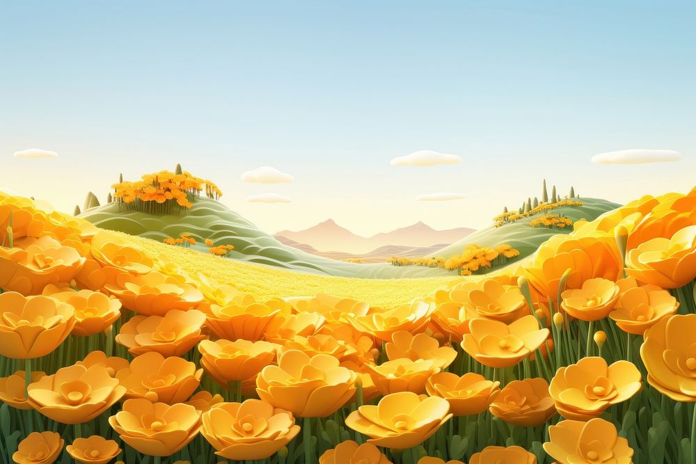 Landscape outdoors cartoon nature. AI generated Image by rawpixel.