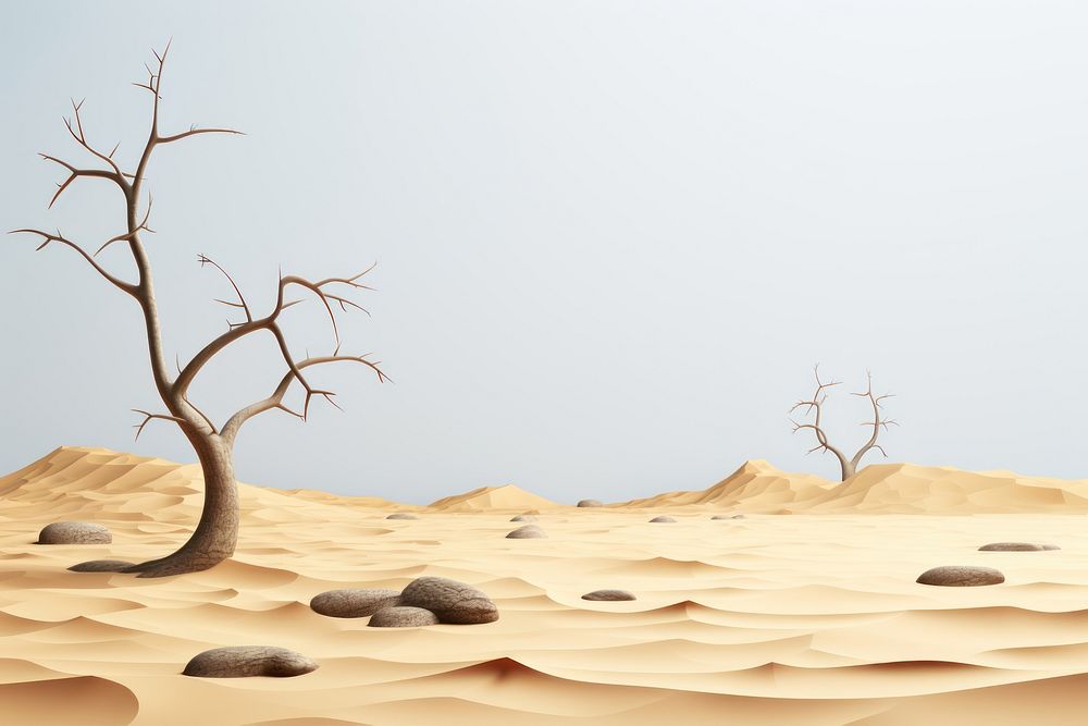 Landscape outdoors desert nature. AI generated Image by rawpixel.