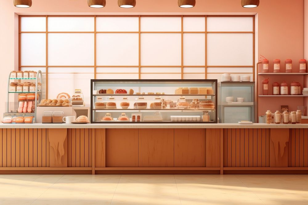 Bakery food architecture cafeteria. AI generated Image by rawpixel.