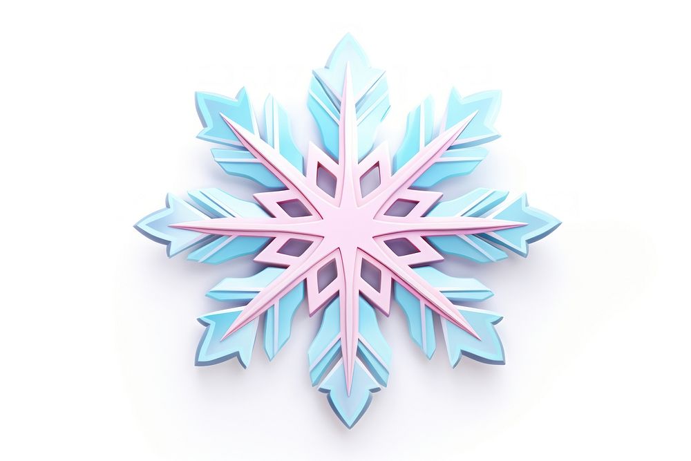 Snowflake white background celebration creativity. AI generated Image by rawpixel.