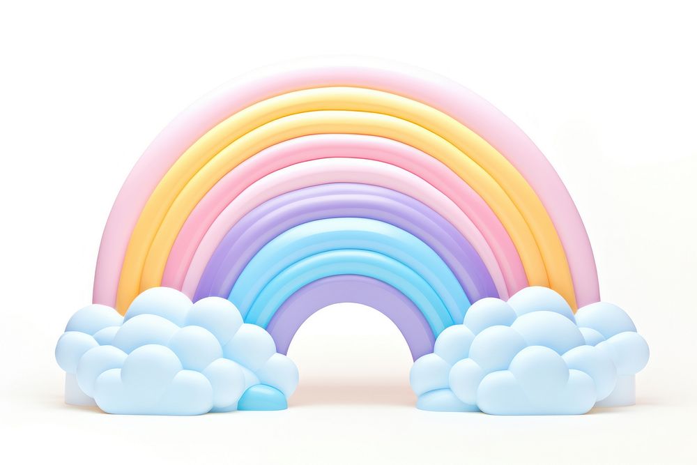 Rainbow white background tranquility creativity. AI generated Image by rawpixel.
