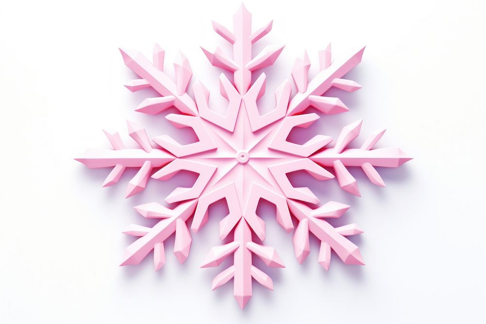Snowflake white art white background. AI generated Image by rawpixel.