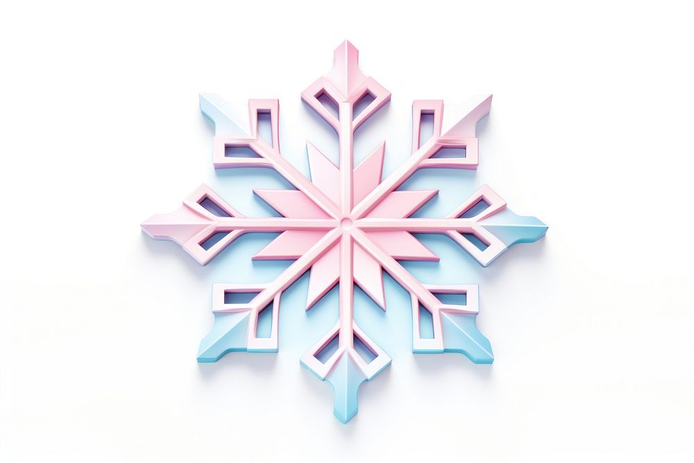 Snowflake art white background celebration. 