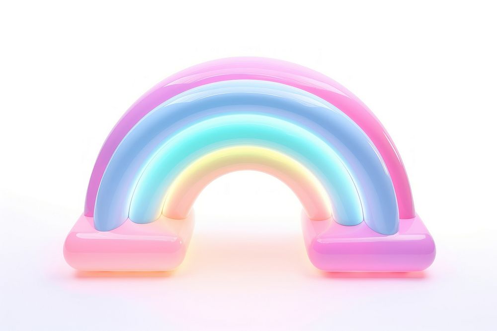 Rainbow neon white background spectrum. AI generated Image by rawpixel.