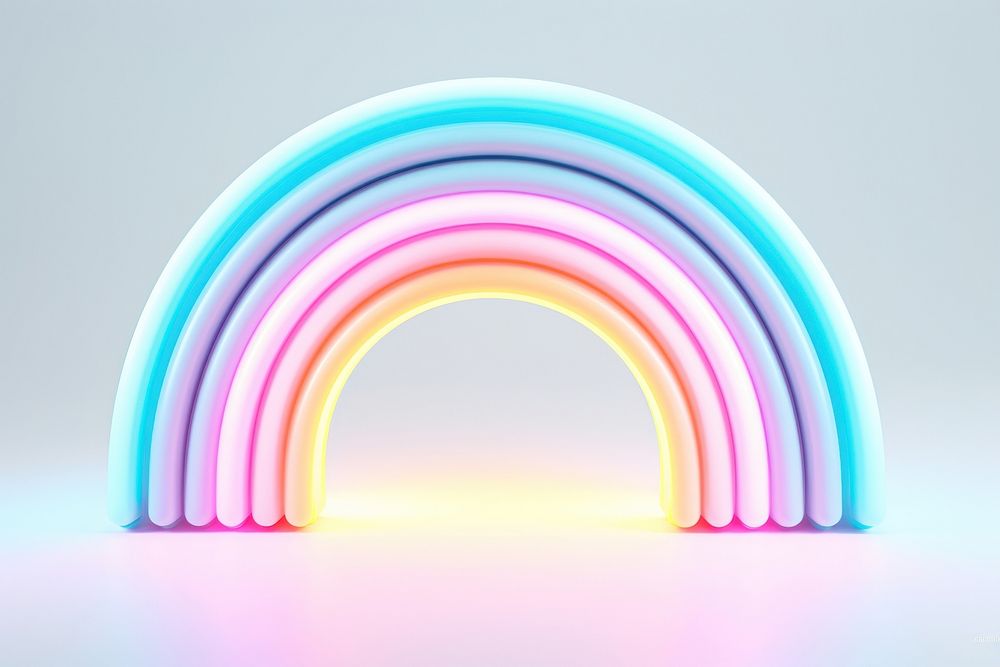 Rainbow light neon architecture. 