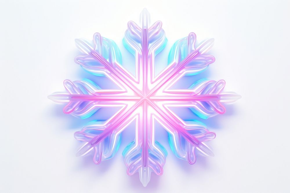 Snowflake illuminated creativity decoration. AI generated Image by rawpixel.