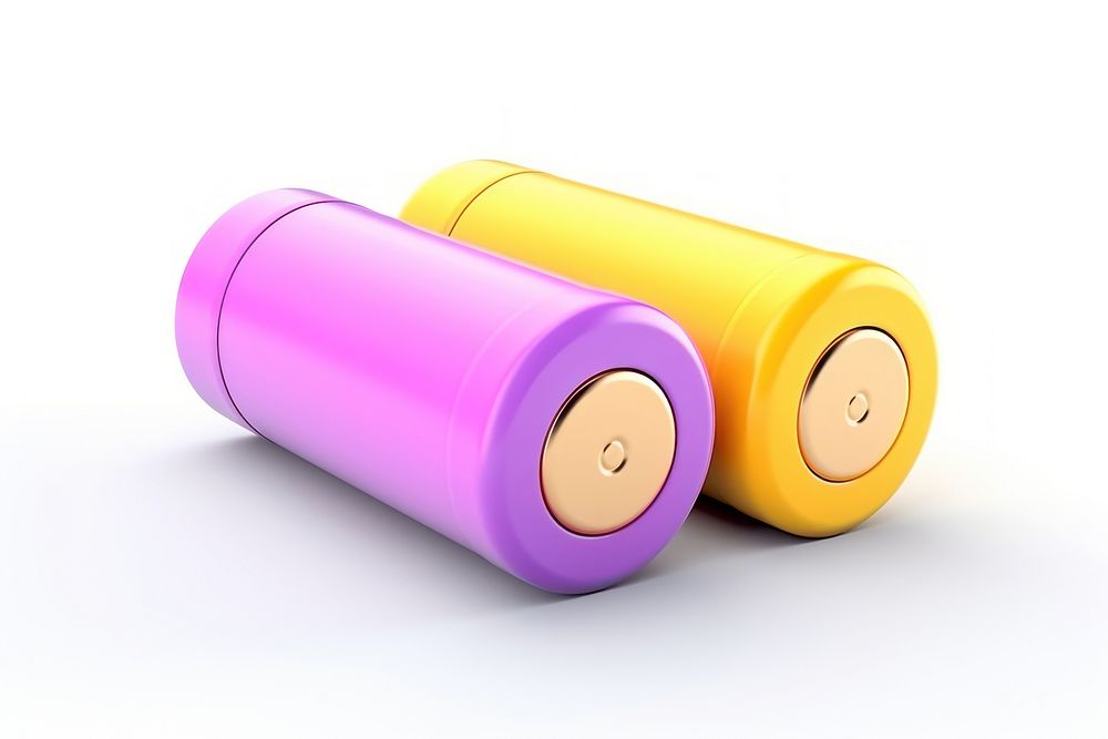 Battery white background investment cylinder. AI generated Image by rawpixel.