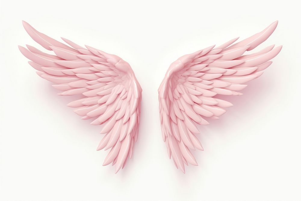 Angel wings pink white background archangel. AI generated Image by rawpixel.