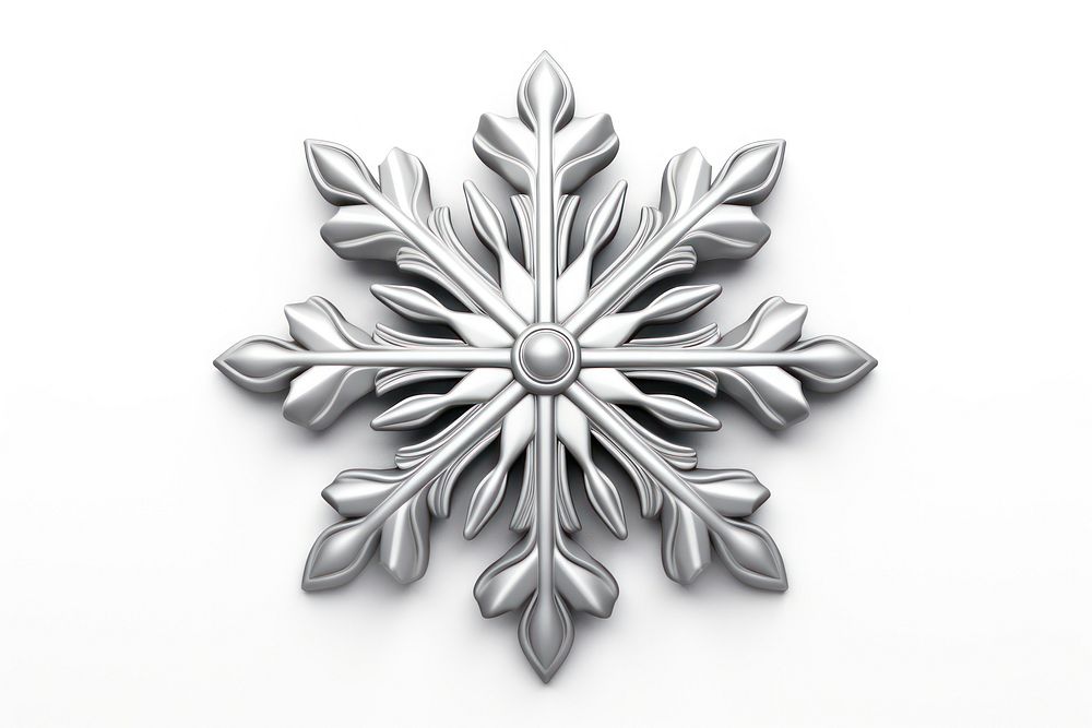 Snow snowflake jewelry silver. AI generated Image by rawpixel.