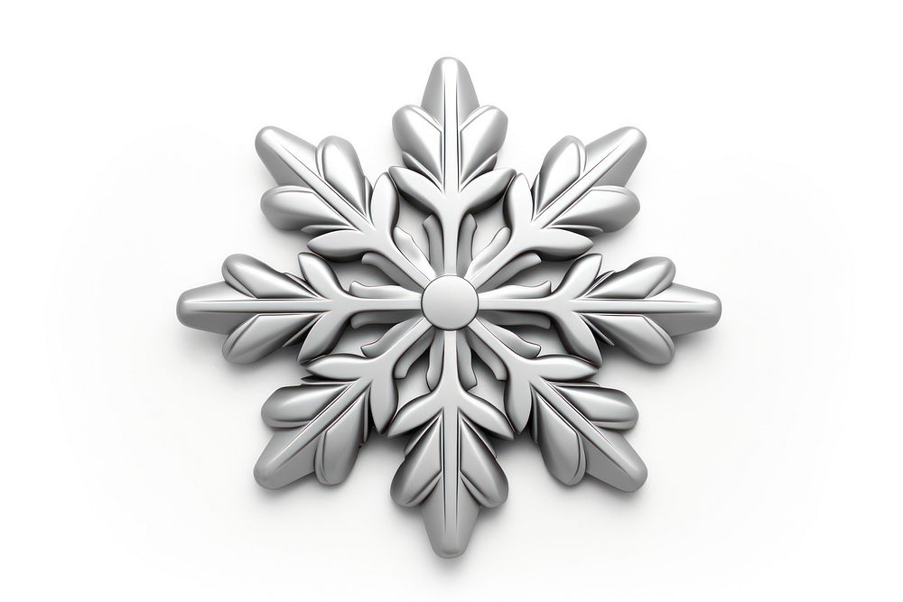 Snow snowflake silver white. AI generated Image by rawpixel.