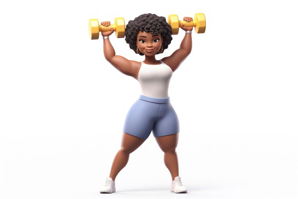 Sports cartoon gym white background. AI generated Image by rawpixel.