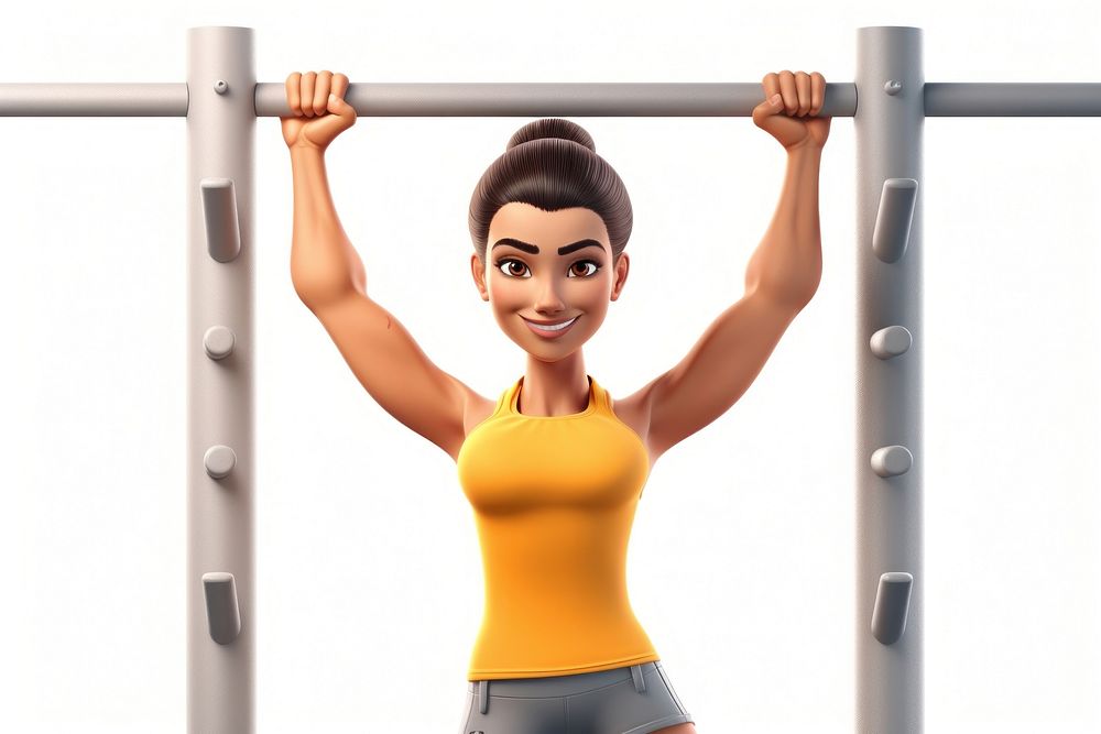 Sports exercising cartoon adult. AI generated Image by rawpixel.