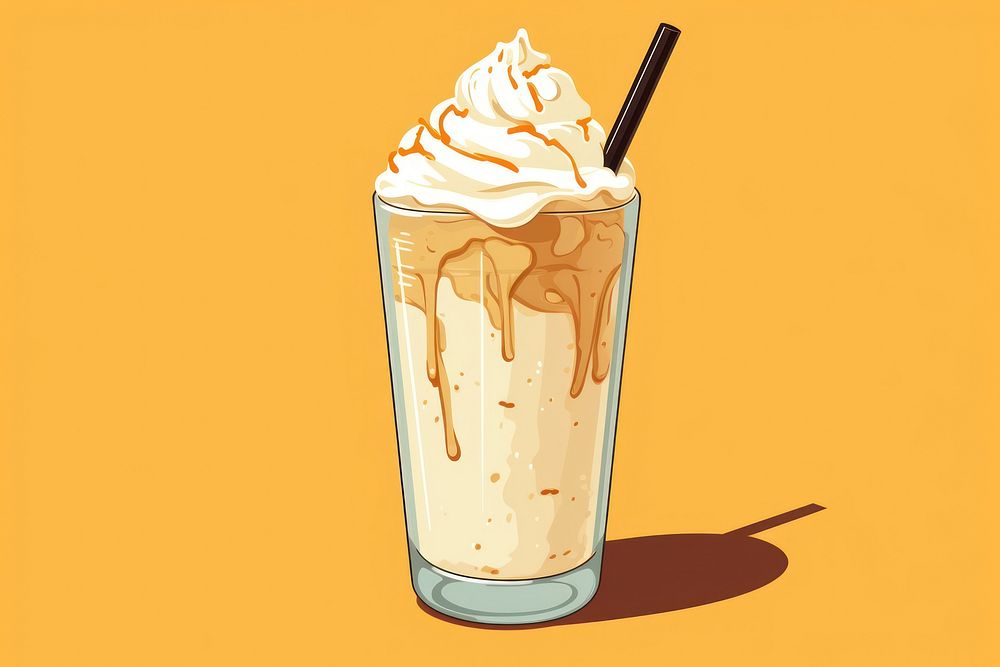 Milk milkshake dessert drink. AI generated Image by rawpixel.