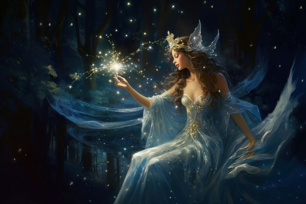 Dress fairy angel illuminated. AI generated Image by rawpixel.