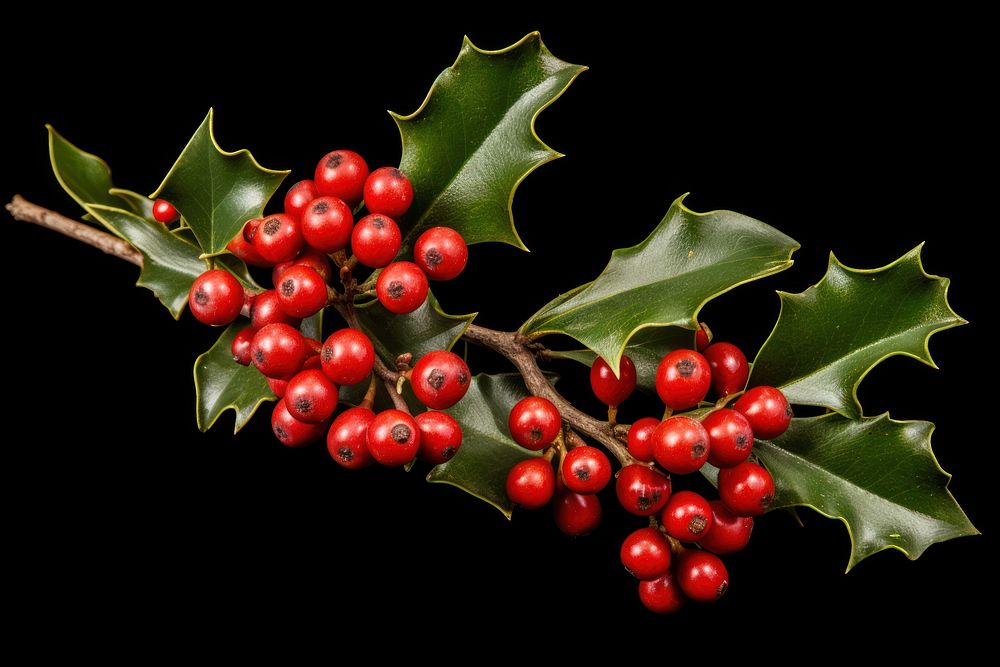 Christmas cherry plant fruit. AI generated Image by rawpixel.