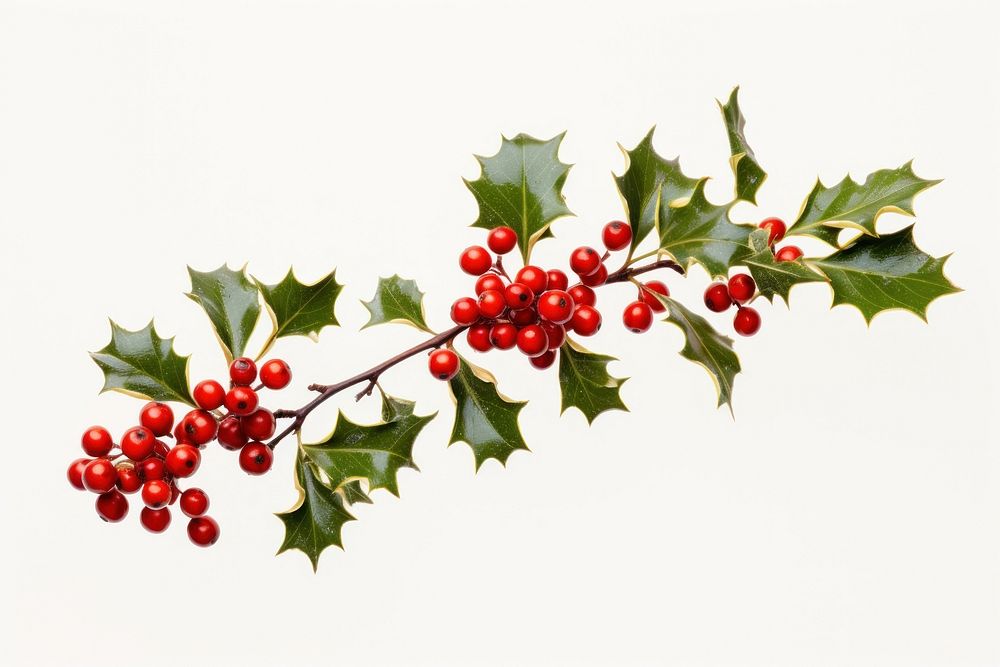 Christmas cherry plant leaf. AI generated Image by rawpixel.