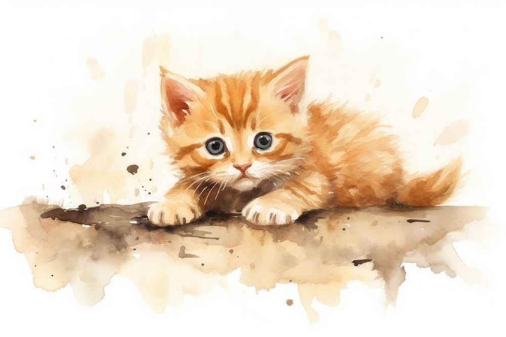 Animal mammal kitten pet. AI generated Image by rawpixel.