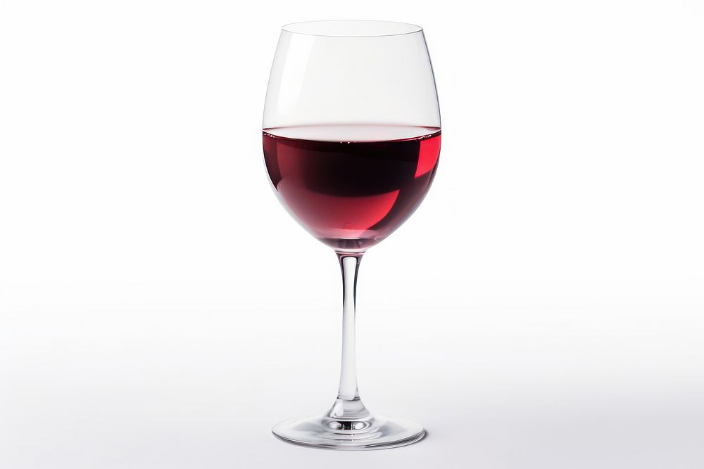 Glass wine drink white background. AI generated Image by rawpixel.