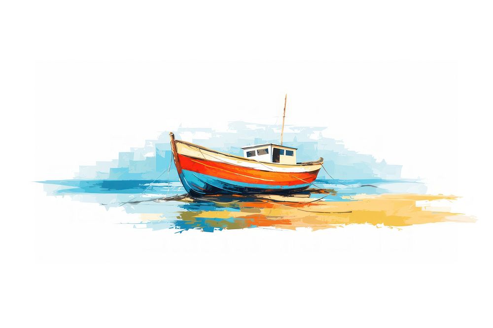 Painting vehicle boat transportation. AI generated Image by rawpixel.