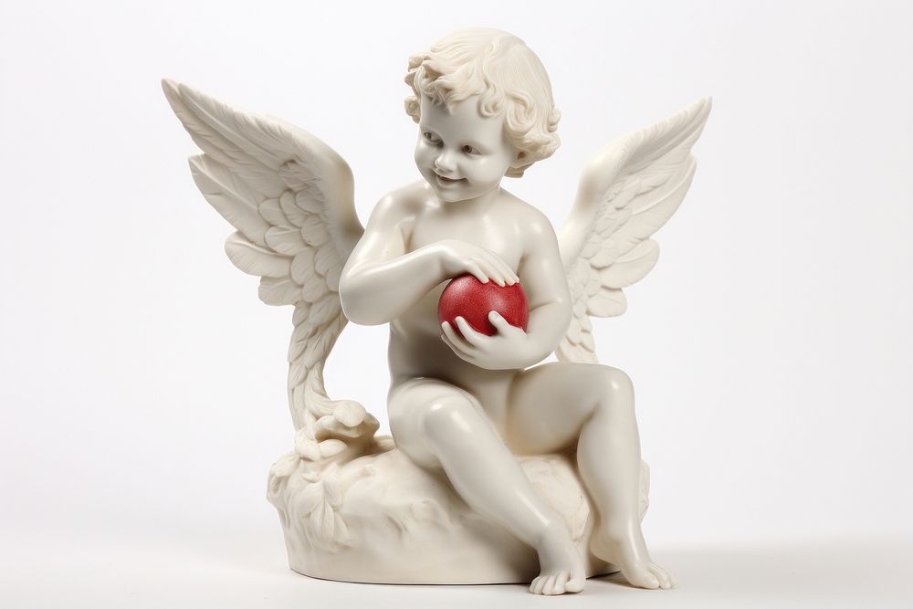 Figurine angel white cupid. AI generated Image by rawpixel.