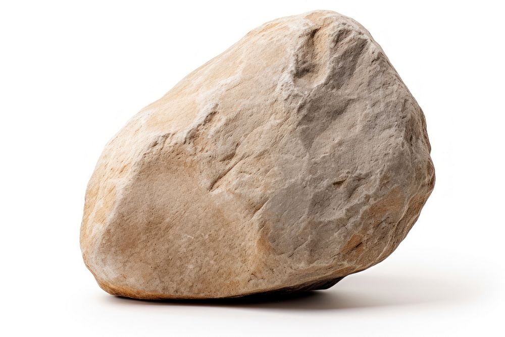 Mineral stone rock white background. AI generated Image by rawpixel.